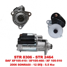 STR 8306 - DAF XF105-410 / XF105-460 / XF 105-510 12 DİŞ Marş Motoru - 0001261069, 0001261007