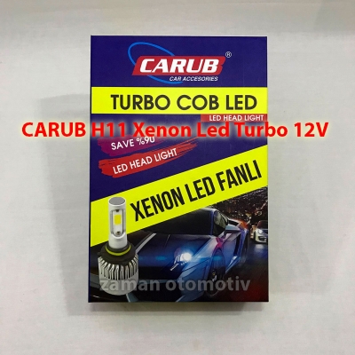 CARUB H11 Xenon Led Turbo 12V Fanlı C.O.B - Şimşek Etkili