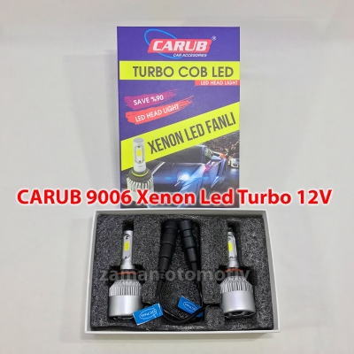 CARUB 9006 Xenon Led Turbo 12V Fanlı C.O.B - Şimşek Etkili
