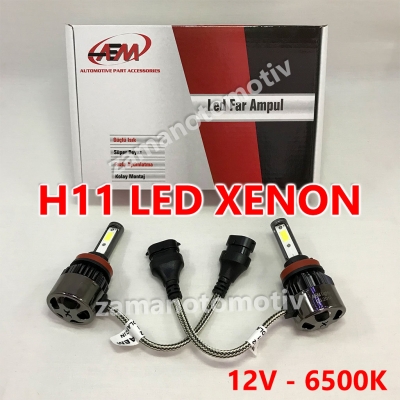 AEM H11 Xenon Led Far Ampulü 12V 6500K Fanlı